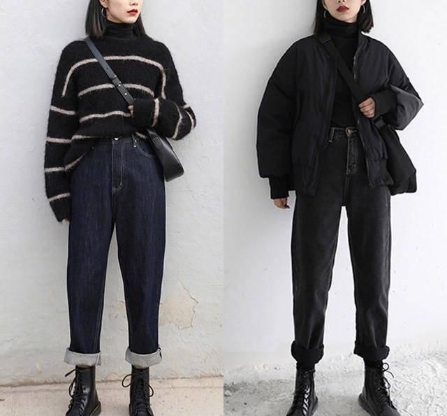  『实用』终于找到黑色棉外套的搭配方法，最实用的百科全书，显瘦又气质