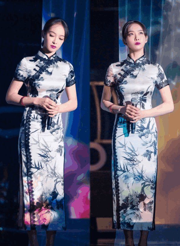 秦岚宋茜居然也能同框? 同款旗袍比美, 六岁之差风格完全不同!