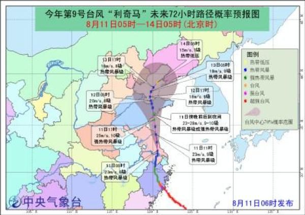 台风利奇马 将致山东暴雨持续48小时？今天大范围强降雨持续，但