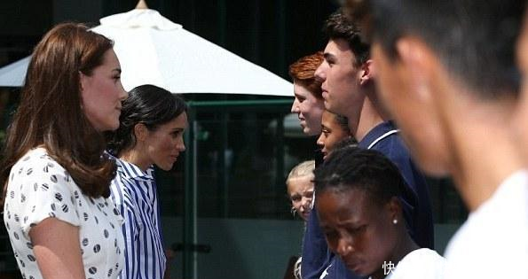 凯特王妃与梅根携手看温网，裙装与裤装的碰撞，丰腴与瘦削的对决