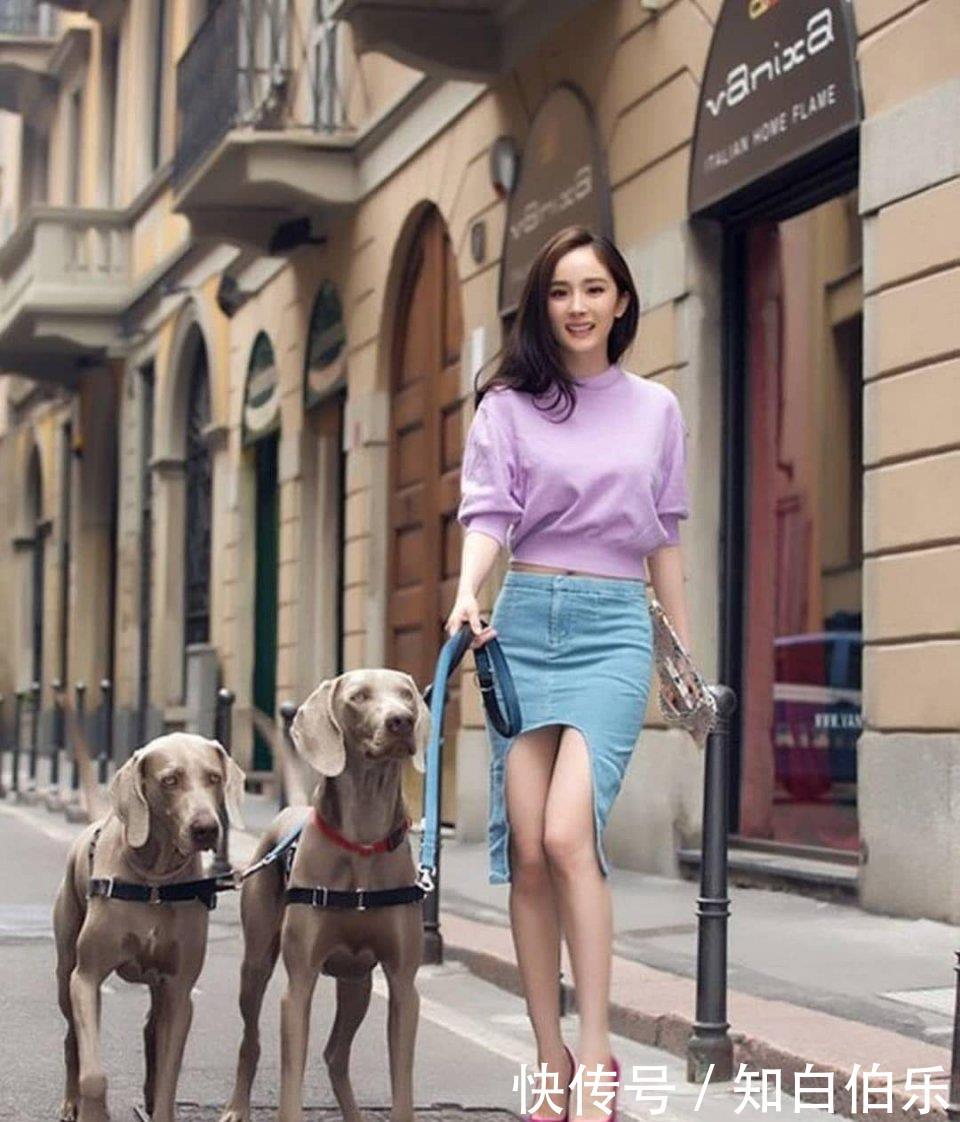 【 粉嫩】大幂幂粉嫩穿搭街头溜奶狗，性感的短裤U型裁剪美炸了，明星街拍