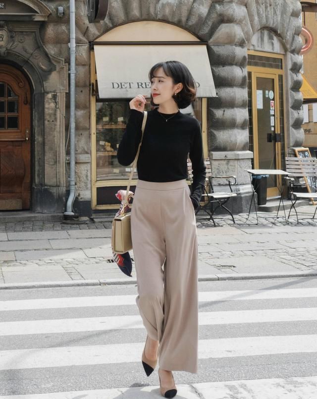  [专属]春季优雅的“知性风”显瘦穿搭，衬衣+高腰裤，打造你的专属美