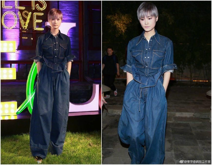 6位女星同穿连体裤,关晓彤好女人,热巴超酷,昆凌像变了一个人