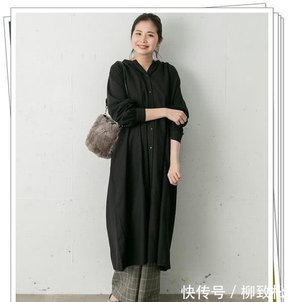  春季造型：小黑裙别乱买！黑色衬衫连衣裙才更实用，24个春季日系造型示范