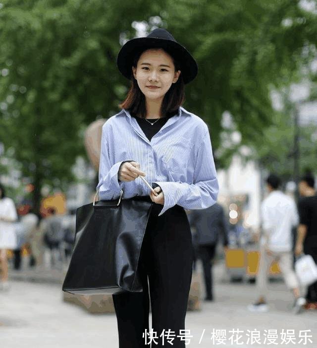 街拍, 美女穿紧身牛仔裤, 身姿优美, 长相耐看