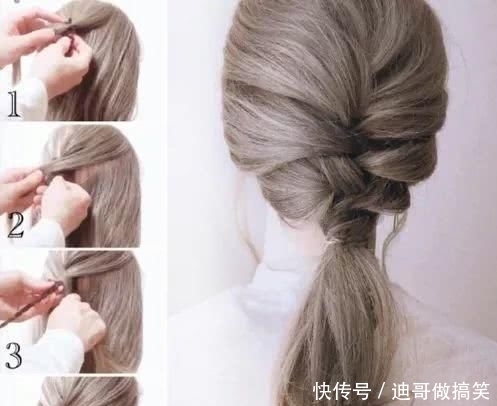  『半丸子头』一根皮筋就能搞定的7款发型，前三款超简单，手残党也能轻松学会