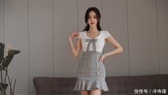  『美女』清爽别致的紧身裙美女，穿出自然时尚的魅力！