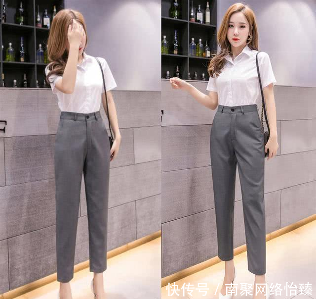 「烟灰色」穿“打底裤”显俗气了!今春流行的是“美腿裤”,时髦高级显腿长