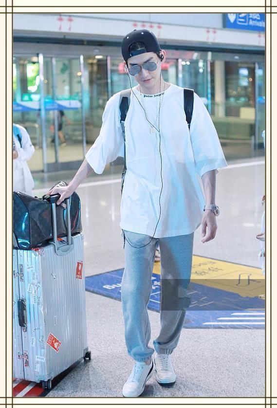 乔杉是34岁，张翰也是34岁，二人同现机场，差距竟如此尴尬?