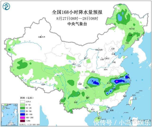 小雨中雨大雨暴雨8月22日~28日（未来7天）全国天气预报