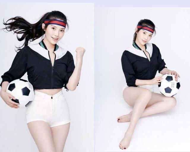 徐冬冬与柳岩同是性感女神,同拍足球写真,丰满与真性感一目了然