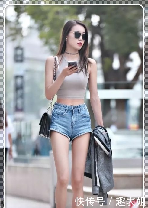  66＂时尚穿搭：背心搭配短裤，小姐姐完美驾驭时尚，网友：小清新！