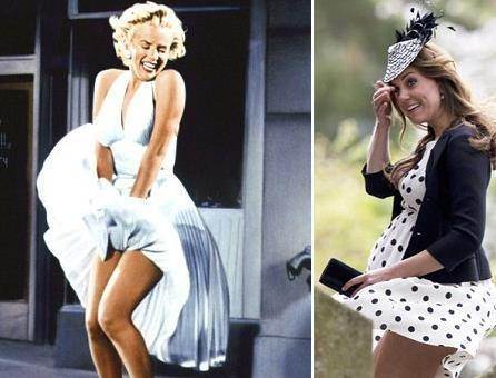 凯特王妃夏季裙装出行，大风袭来春光无限，再优雅也无济于事