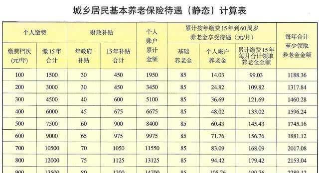个人农村户口买养老保险，一年要交多少钱？看完后明白了