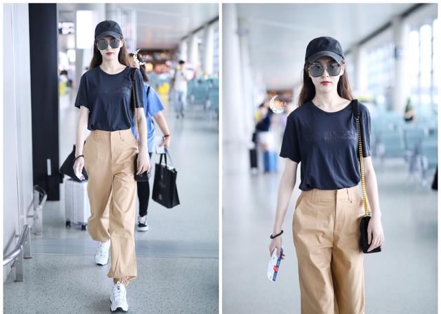 都知道唐嫣腿长，同款工装裤撞超模都不输，昆凌泫雅却嘻哈起来