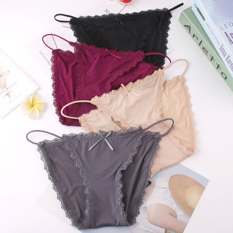 精致小女人都穿性感的半透明蕾丝三角裤,洋气又有品位