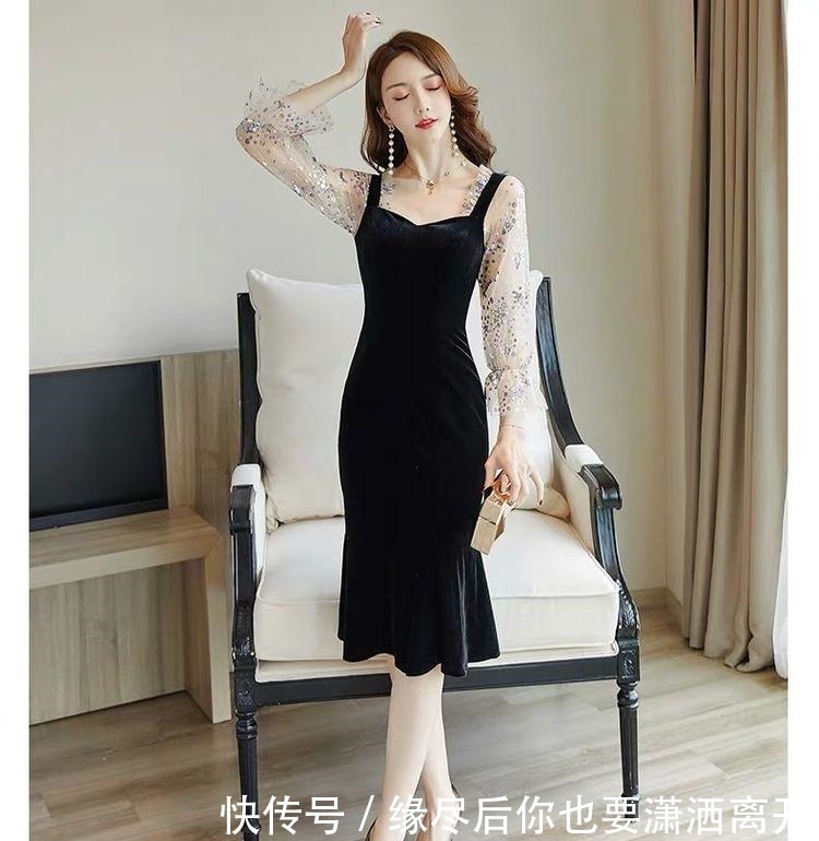 鱼尾裙■性感与妩媚缺一不可,展现出女性迷人的锁骨