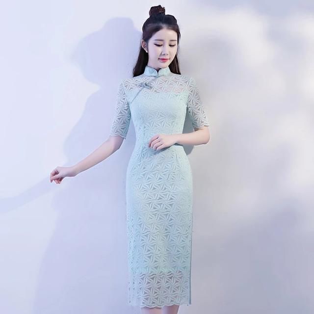 轻奢大牌国际范儿，清新五分袖旗袍！