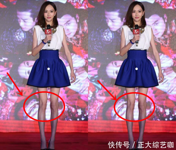 唐嫣和蜡像甜蜜合照，腿真的有点“吓人”，男人看了都要怀疑人生