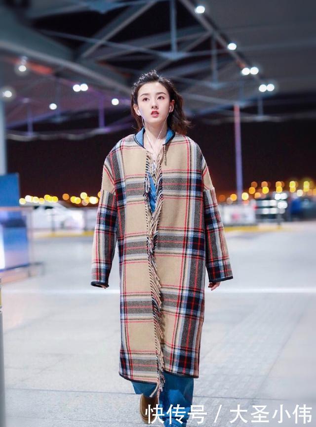  #感好#吴宣仪元气感好强，穿绿色格纹衬衫美到心坎，不愧是90后当红小花
