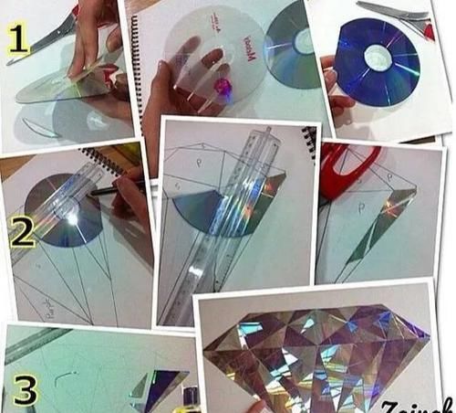  [手工]旧光盘和毛线钩针结合！DIY手工变废为宝，光盘旧物改造教程合集