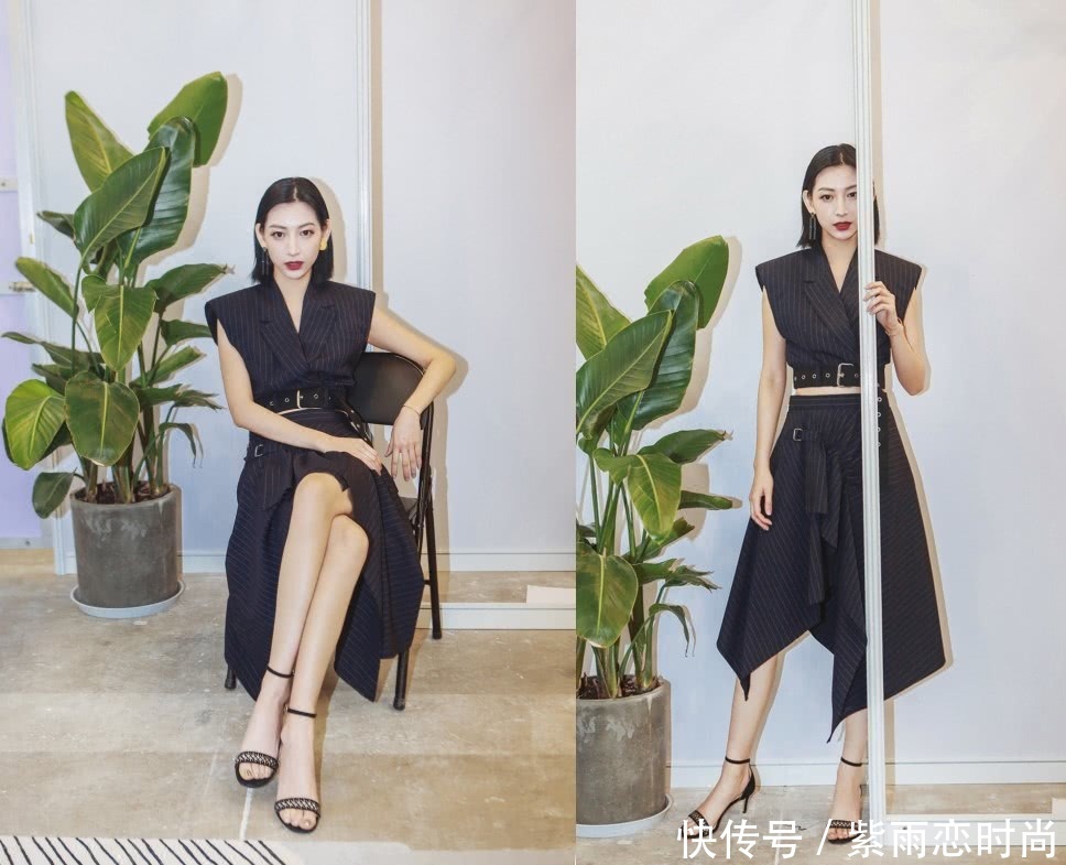 温雅穿露脐装秀身材，大长腿遮不住，网友：这腿我服了！