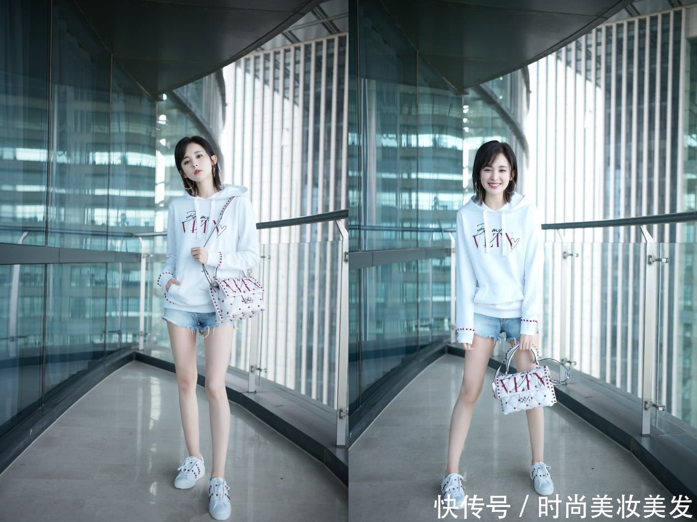 172古力娜扎穿短裤现身，暴露一双惊艳长腿，网友：绝对的腿精！