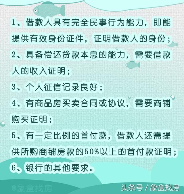 买商铺贷款需要满足哪些条件，最高可以贷款多少年？