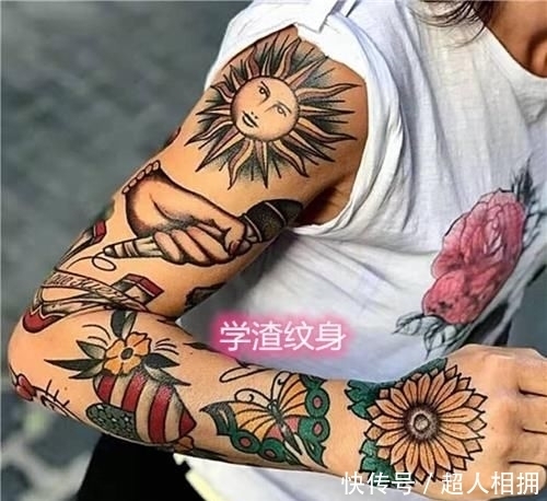 「大花臂」纹身还分等级?学渣纹的大花臂,看到学霸:学习好不是没理由的