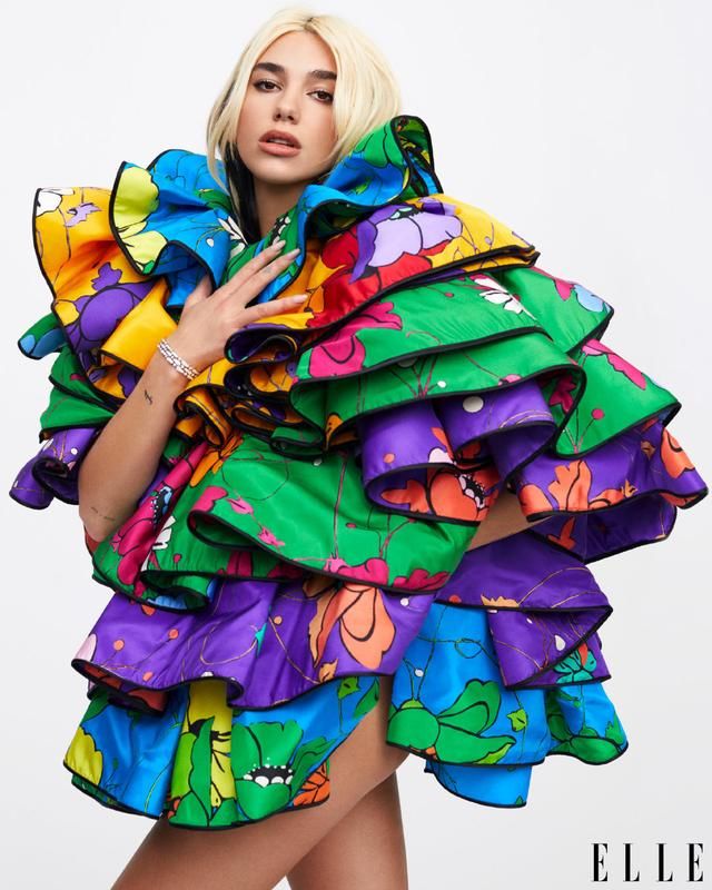 『杂志』啪姐ELLE杂志封面惊艳亮相,大胆诠释彩色大片,难掩高级时尚感