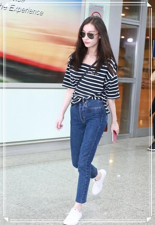 当李溪苪穿牛仔裤撞上倪妮,我才知道为什么都说气质比身材更重要