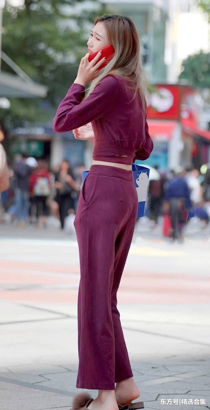 街拍:一米九一的大美女，高挑的背影十分的性感，尽显女神的气质