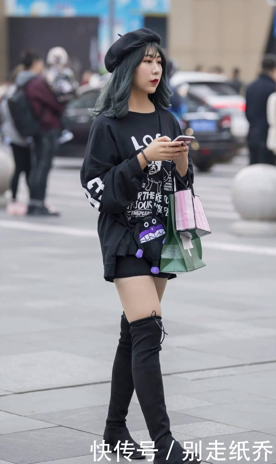 「位美女」街拍:小姐姐妆容和穿搭都非常精致,戴着墨镜特别有气质