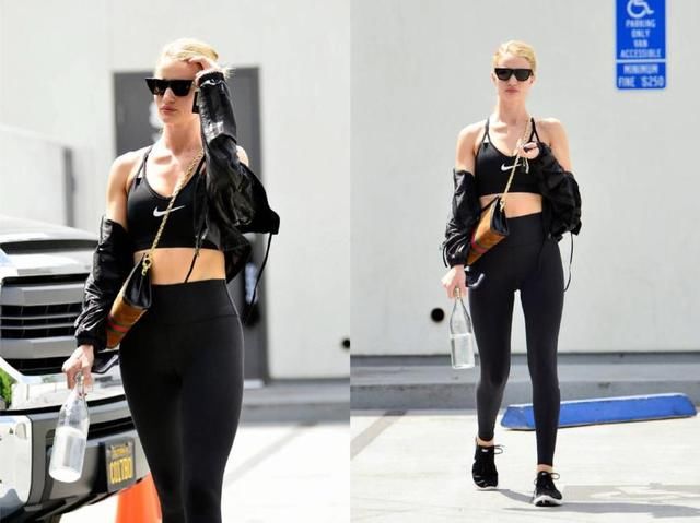 贝女郎罗茜运动Bra出街，大嫂气场和腹肌太惊艳，不愧是杰森女友