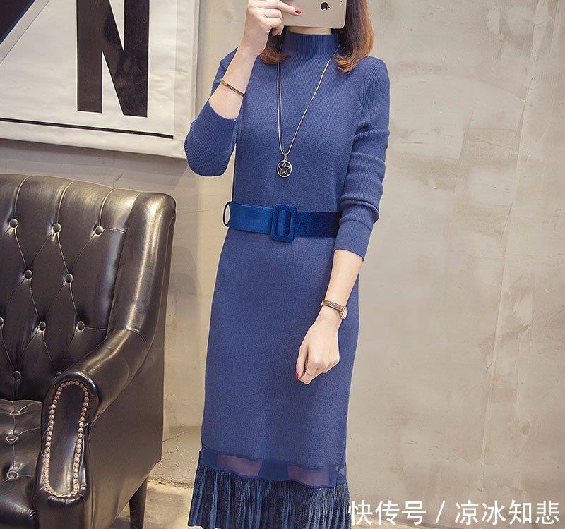  『衣裙』逛街这样穿：毛衣裙 羽绒服！洋气保暖不显臃肿，迷倒一片