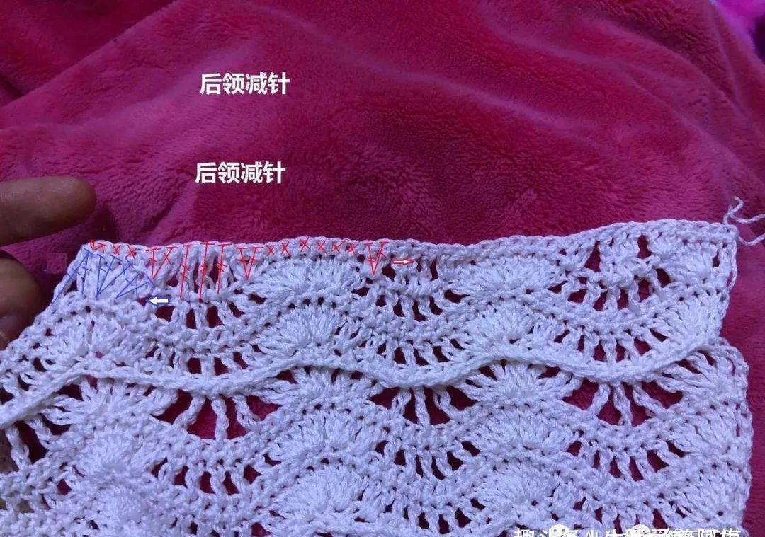 『手工』钩针编织镂空花样开衫,DIY手工编织附说明和图解