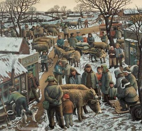 一组珍贵的油画，记忆中80年代的农村生活