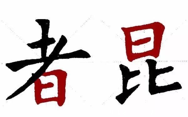 楷书中同一个偏旁,但是存在不同的变化,这