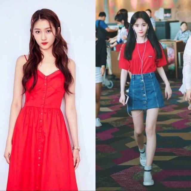 24岁的鞠婧祎与20岁的关晓彤同穿红衣，虽输了年龄却赢了气质!