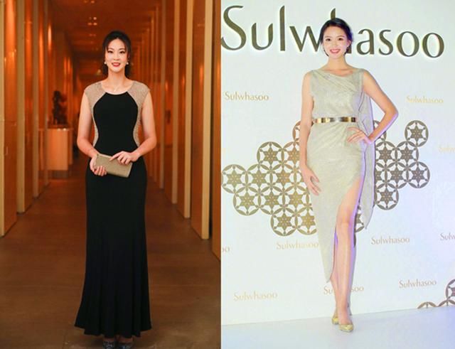 惠若琪和张梓琳同穿礼服裙，网友：美女与模特的差距一目了然