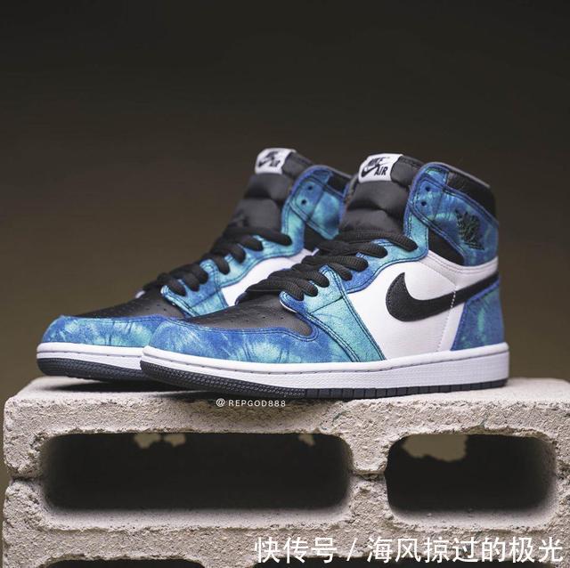  抢先@扎染Air Jordan 1上脚抢先看！神仙颜值，你说香不香