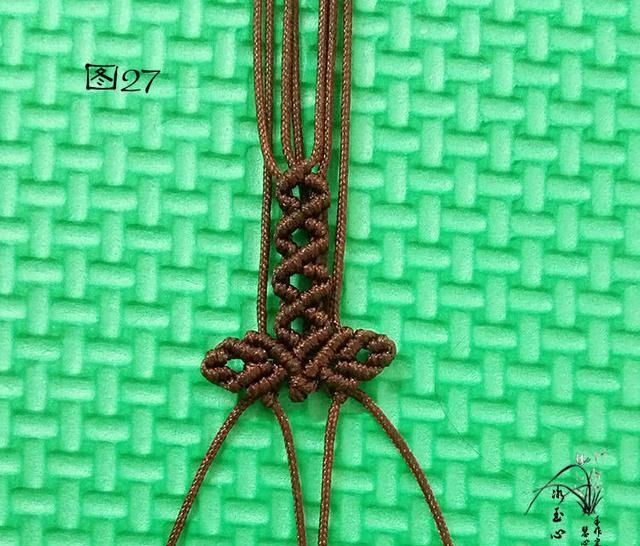  「首饰」绳结首饰之桃心吊坠编织教程