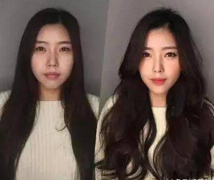 女大学生化妆前后对比, 图一已经跪了, 图五堪比换头