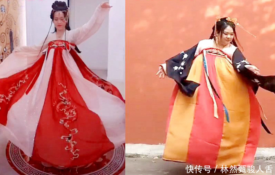 汉服■穿洛丽塔对比汉服，网友：还是lo娘比较好看，同样转圈圈