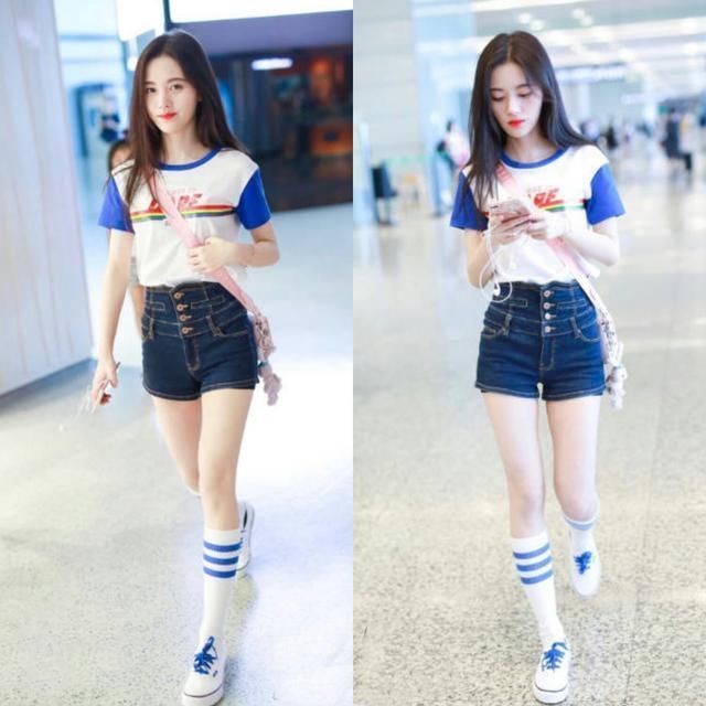 鞠婧祎会搭配,直接穿出170cm的效果,网友:大长腿真抢镜