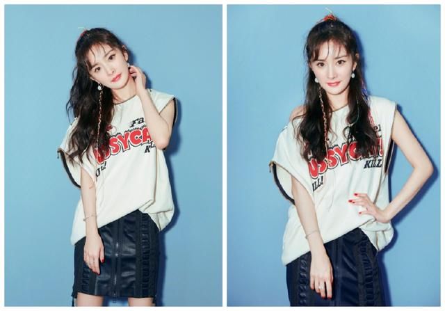 吴磊穿的拉链卫衣竟是杨幂早就穿过的短袖？网友：还是杨幂会玩！