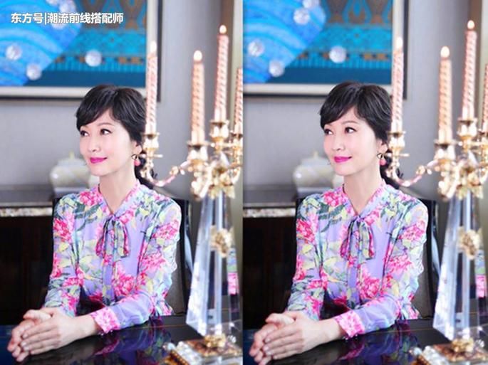 当58岁关之琳和64岁赵雅芝同穿印花裙，终于明白保养的重要性