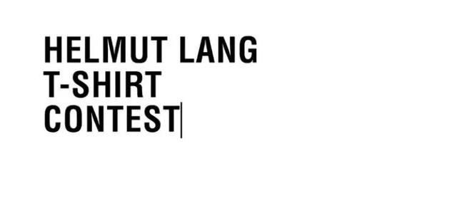  [设计师]反正都是在家呆着，不如试试为HELMUT LANG设计T恤？