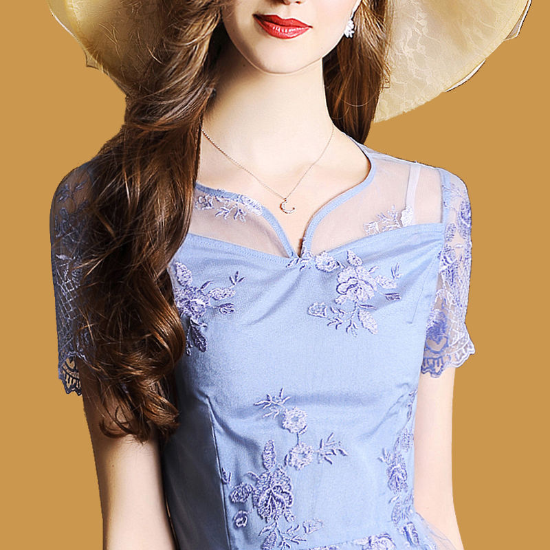 穿啥都热，但这种雪纺连衣裙+套装裙，75后上身真是又美又凉快