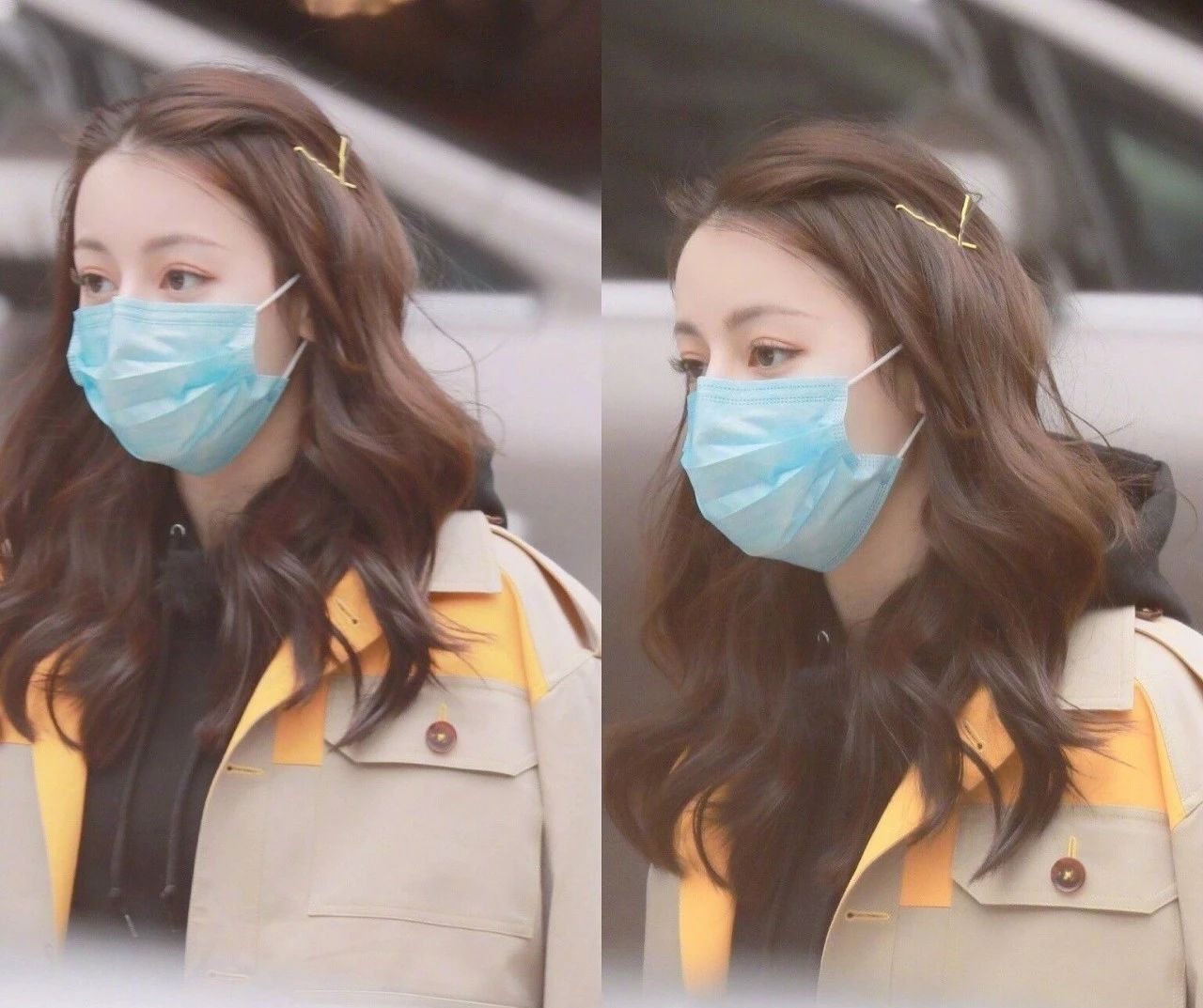 『打造』金色发夹的可爱时尚搭配 用小夹子打造俏皮发型